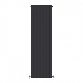 Дизайнерский радиатор IDEALE VITTORIA 1600×476 вертикальный, черный матовый