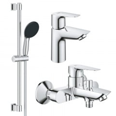 Набір змішувачів 3 в 1 для ванни Grohe QuickFix StartEdge S-Size хром (UA202501SE) Тернополь