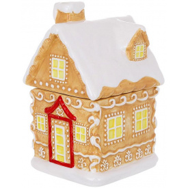 Емкость с крышкой BonaDi Gingerbread house для сыпучих продуктов 1100 мл Разноцветный DP232351
