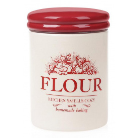 Банка Bona керамическая Английский Шиповник FLOUR 630 мл для сыпучих продуктов DP37778