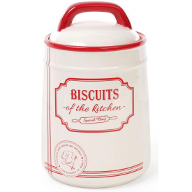 Банка Bona керамическая Red - Blue BISCUITS 1250 мл для печенья Red DP37707