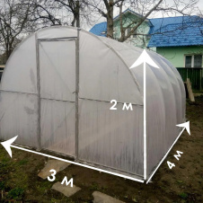 Теплиця Західна-4 3х4х2 м +плівка 120 мкн + зигзаг профіль