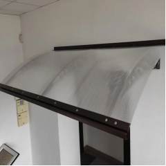 Металический сборный навес (козырек) над дверью Dash'Ok 2.05x1.5 м Style, медь антик, мон 4 мм, бронза Лосиновка