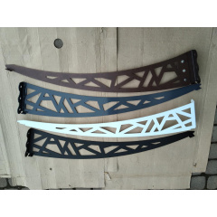 Металический сборный навес (козырек) над дверью Dash'Ok 2.05x1.5 м Hi-tech, белый, сот 6 мм, прозр Ковель