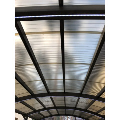 Поликарбонат профилированный TOPLIGHT GR 76/18 UV2 0.9мм прозрачный микропризм Киев