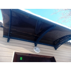 Захисний металевий козирьок над дверима Dash'Ok 2,05х1,5 м Фауна Бронза Житомир