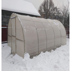 Теплица "Косичка" 2 х 8 м (труба оцинкованая 20х20), полный комплект "Премиум", пленка UV-6, 150 мкм. Днепр