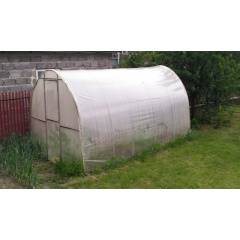 Теплица "Косичка" 2 х 8 м (труба оцинкованая 20х20), полный комплект "Премиум", пленка UV-6, 150 мкм. Днепр