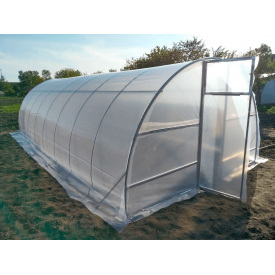 Теплиця "Дарина підсилена" 4х10м, труба 30х30мм з плівкою 150 мкм