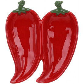 Менажниця сервірувальна BonaDi Red Pepper 21х19 см Червоно-зелений DP231117