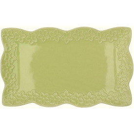 Набір блюд BonaDi Ceramic Green Flower 26х16 см Зелений 6 шт DP231005