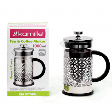 Стеклянный заварник Frenchpress 1л KL225541 Kamille