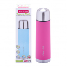 Термос с прорезиненным покрытием pink 0.5л KL225818 Kamille