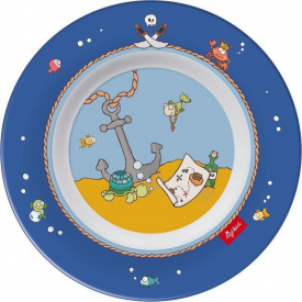 Плоска тарілка для дитини sigikid Sammy Samoa Blue d 21,5 см Multicolor iz15750