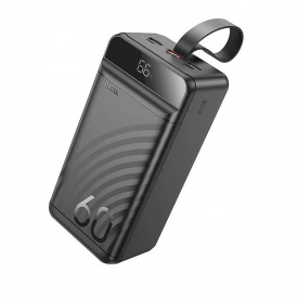 Портативне зарядне Power Bank Hoco Element J123C 3USB Type-C Lightning QC 60000 mAh чорний