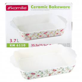 Керамическая форма для запекания 35*23*6,5 см Kamille 3.7 л KL225677