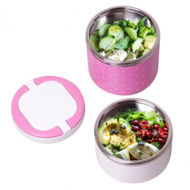 Эргономичный и компактный контейнер двойной розовый 1080мл KL225905 Kamille