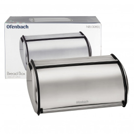 Хлебница серебро 43.5х27х18см из нержавеющей стали KL226223 Kamille
