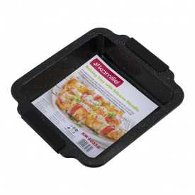 Форма для запекания Kamille черный мрамор 30.3x26.7x6 см из углеродистой стали KL226080