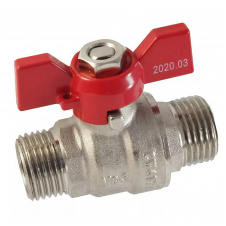 Шаровой кран V&amp;G Optima 1/2" НН прямой, латунь (VG-103101)