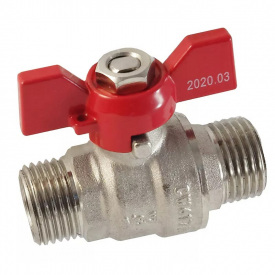 Шаровой кран V&amp;G Optima 1/2" НН прямой, латунь (VG-103101)