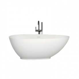 Ванна отдельностоящая WGT Water Stone ONDA 1600x770 овальная, белая (с покрытием MIRASOFT)