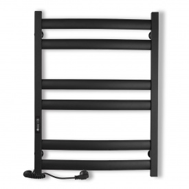 Полотенцесушитель электрический Laris Атлант ЧФ6 700х500 вертикальный, черный матовый (73207619)