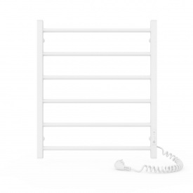 Полотенцесушитель электрический Laris Альфа ЧФ6 600х500 вертикальный, белый глянец (77700070)