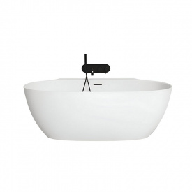 Ванна отдельностоящая WGT Water Stone FIORE 1600x920 овальная, белая матовая