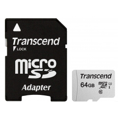Карта памяти Transcend microSDXC 64GB UHS-I U1 (TS64GUSD300S-A) + SD адаптер (6412860) Косов
