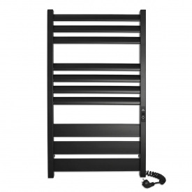 Полотенцесушитель электрический Laris Лавина ЧФЧ10 900х500 вертикальный, черный матовый (75201092)