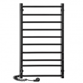 Полотенцесушитель электрический Laris Комфорт ЧФЧ10 900х500 вертикальный, черный матовый (73207638)