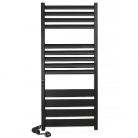 Полотенцесушитель электрический Laris Лавина ЧФЧ13 1200х500 вертикальный, черный матовый (75201093)