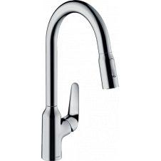 Змішувач Hansgrohe M42-H220 для кухні з 2Jet висувним виливом Sbox Chrome (71820000)