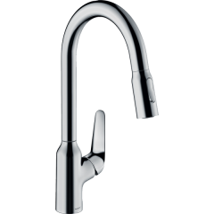 Змішувач Hansgrohe M42-H220 для кухні з 2Jet висувним виливом Sbox Chrome (71820000) Изюм