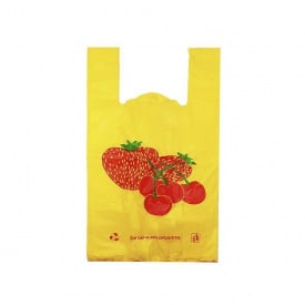 Пакеты майка Клубника 30х50 см 500 шт (0525)