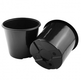 Горщик для розсади з перфорацією Андрекс 200 мл D 80 мм 800 шт Чорний (8338)