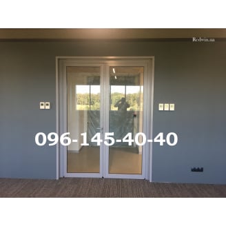 Міжкімнатні алюмінієві двері із безпечним склом у Києві ціна від виробника