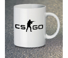 Чашка Fan Girl Лого игры CS GO New (14383) 330 мл Белый