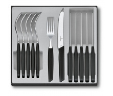 Набор столовых приборов Victorinox Swiss Modern Table Set 12 предметов Черный (6.9093.11W.12)