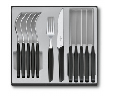 Набор столовых приборов Victorinox Swiss Modern Table Set 12 предметов Черный (6.9093.12W.12)