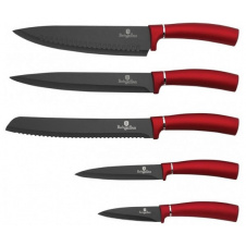 Фото - Набор из 6 ножей с бамбуковой разделочной доской Berlinger Haus Metallic Line Burgundy Edition (BH-2552) Набор из 6 ножей с бамбуковой разделочной доской Berlinger Haus Metallic Line Burgundy Edition (BH-2552)