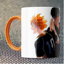Чашка Fan Girl Шое Хината и Тобио Кагеяма Волейбол! - Haikyuu!! (15778) 330 мл Оранжевый
