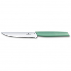 Кухонный нож Victorinox Swiss Modern Steak&Pizza 12 см Зеленый (6.9006.12W41)