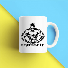 Кружка чашка белая с принтом "Crossfit 6" Кавун