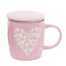 Заварник керамический Flora "Сердца" 0,37 л. 31610 (SKL0433)