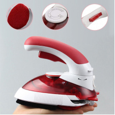 Дорожный мини утюг и отпариватель для одежды 2 в 1 Hot Steamer HT-558B с поворотной ручкой 1000 Вт мини отпариватель Красный