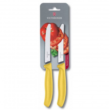 Набор кухонных овощных ножей Victorinox TomatoSausage 11 см 2 шт Желтые (6.7836.L118B)