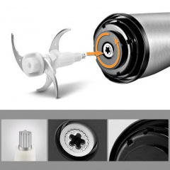 Электрический измельчитель молния UKC Power Grinder 300 стационарный с чашей 2л 300Вт Silver Ивано-Франковск