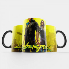 Чашка Fan Girl Джонни Киберпанк - Cyberpunk (15809) 330 мл Черный Братське